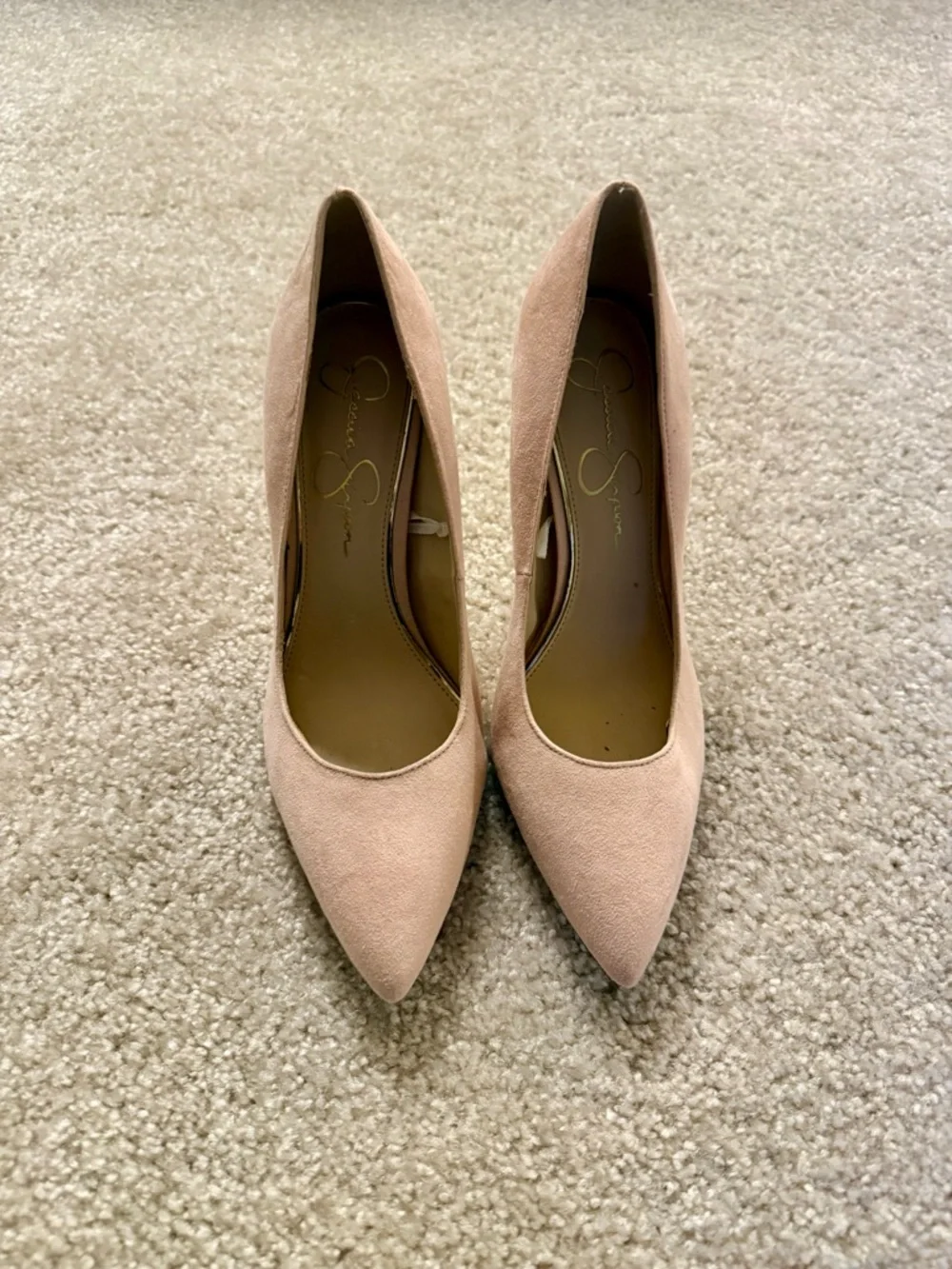 Jessica Simpson Nude Pink Pointed Toe Stiletto Pumps - Picture 6 of 7